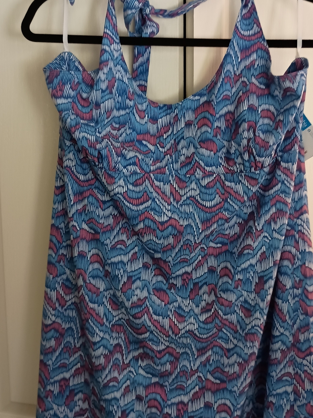 NWT Columbia Blue and Pink Patterned Tank Dress